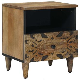 vidaXL Mueble Cama Marr&oacute;n 40 X 33 X 46 Cm Madera De Mango Maciza Vidaxl