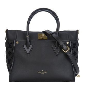 Louis Vuitton Black Noir Monogram Leather Tote Bag (Pre-Owned)