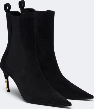 Gucci Embellished suede ankle boots