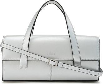 Behno Mini Michelle Nappa Leather Crossbody Bag in Silver at Nordstrom
