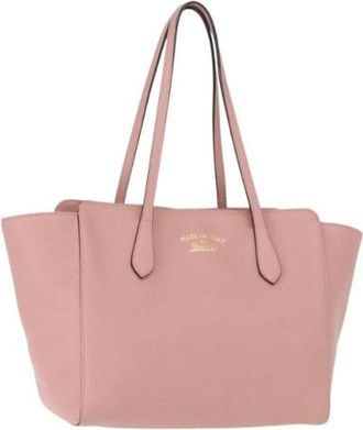 Gucci Pre-owned Tote Bags, female, Pink, Size: ONE SIZE Pre-owned Vintage Leather Tote Bag