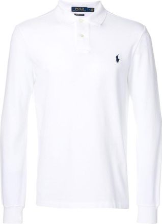 Ralph Lauren White Logo Embroidered Polo
