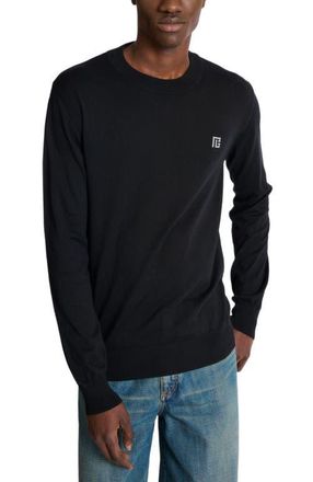 Balmain Fine silk and cotton jumper in Black at Nordstrom, Size X-Large Eu