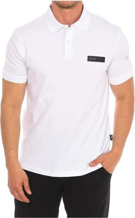Plein Sport Polo met korte mouwen - Heren - Fitness - Wit - S - Katoen - Fitness