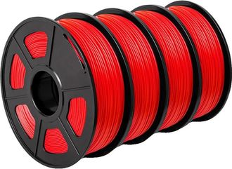 OEM Filamento Para Impresora 3d, Duradero, Ecol&oacute;gico, Petg Y Pla, Plaplus Rojo, 4 Rollos