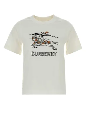 Burberry White Cotton T Shirt