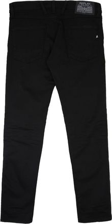 Replay Mens Anbass Slim Fit Stretch Jeans in Black Cotton - Size 36W/34L