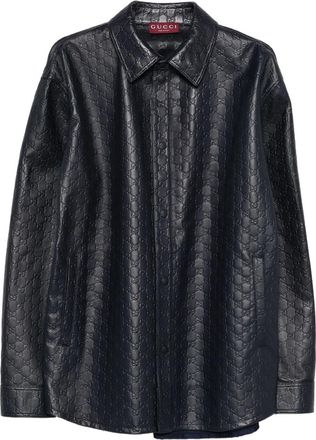 Gucci Monogram-embossed Shirt Jacket