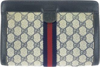 Gucci Vintage Gg Supreme Clutch (Authentic Pre-Loved)