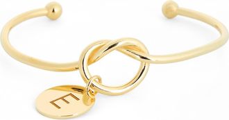 Meshmerise Love Knot Initial Bracelet in Yellow-E at Nordstrom Rack