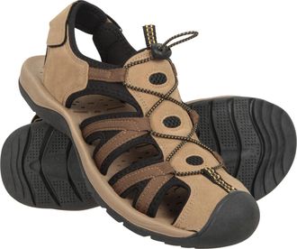 Mountain Warehouse Bay Reef Mens Shandals - Synthetic Upper Shoes, Neoprene Lining Sandals, Lightweight, Cushioned Foam Footwear - For Walking, Beach, Travelling Brown A