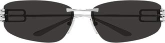 Balenciaga Sunglasses Bb0484 S 002 Ruthenium/Gray Women