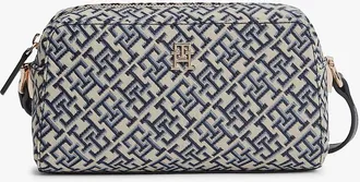 Tommy Hilfiger Womens Jacquard Monogram Crossbody Bag - Blue Mono