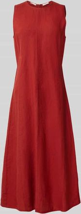 Marc O'Polo Shaped Fit Freizeitkleid aus reinem Leinen in Rot, Gr&ouml;&szlig;e 34