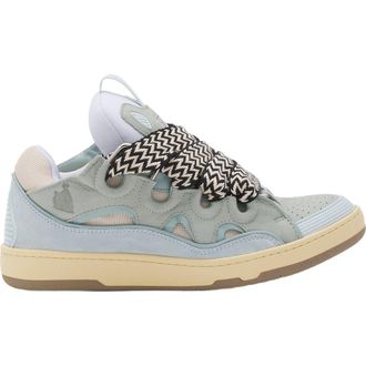 Lanvin LEATHER CURB SNEAKERS in Pale Blue at Nordstrom, Size 46 Eu