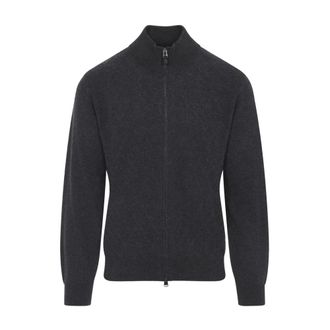 Canali Truien & Vesten, Heren, Grijs, M, Wol, Wol-cashmere trui