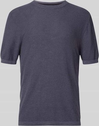 Marc O'Polo Regular Fit T-Shirt aus Baumwoll-Leinen-Mix in Dunkelblau, Gr&ouml;&szlig;e XXXL