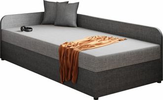 Mirjan24 Mobilier1 - Cama Memphis 128, Lux 06 + Lux 05, Individuales, 90x200, Tapiz, Somieres, 95x205x60cm