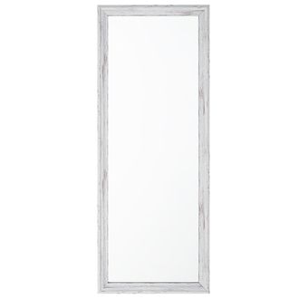 Beliani Beliani - Espejo De Pared Aspecto Madera Blanco 50 X 130 Cm Rectangular Vertical Minimalista Escandinavo Benon
