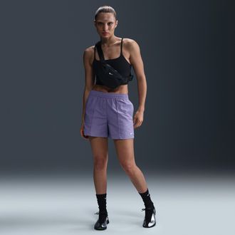 Nike Womens Nike Sportswear Everything Wovens Mid-Rise 5 Shorts in Purple | FV6622-527