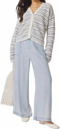 Splendid Addison Stripe Cardigan In Air Country