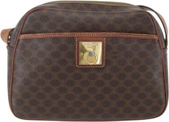 Celine Pre-owned Cross Body Bags, female, Brown, Size: ONE SIZE Pre-owned Canvas Cross Body Bag