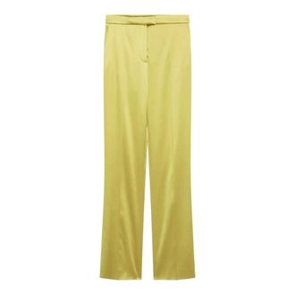 Valentino Garavani Wide Trousers, female, Green, Size: S Pantalone