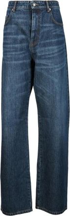 Sportmax Wijde Jeans - Dames - Loose Fit Jeans - Blauw - W31 - Katoen - Jeans