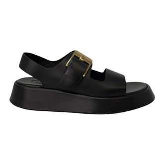 Tod's Tods, Flat Sandals, female, Black, Size: 6 1/2 US Sandalo Gomma 95L Fibbia