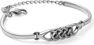 Brighton Womens Interlok Braid Bar Bracelet In Silver