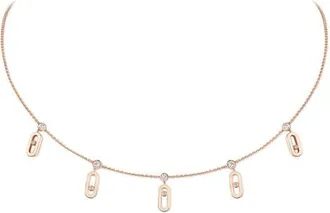 Messika Move Uno Tassel Choker Necklace in Pink Gold at Nordstrom