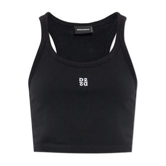 Dsquared2 Sleeveless Tops, female, Black, Size: 2XS Sleeveless Top