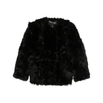 Soft Goat Dames, Jassen, Zwart, Maat: S Zijde