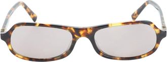 Miu Miu Brown Havana Rectangular Sunglasses