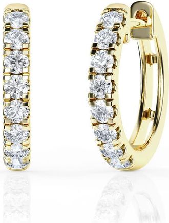 Grown Brilliance 1/2 Carat Lab Grown Diamond Huggie Hoop in 14K Yellow Gold