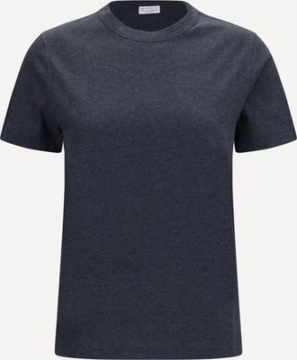 Brunello Cucinelli T-shirt in cotone monocromo Woman XL