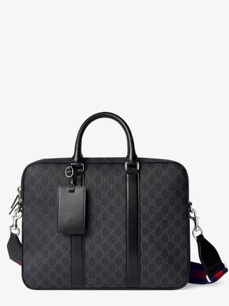 Gucci Borsa portadocumenti in tessuto GG Supreme e pelle - GUCCI - gender_Man