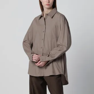 Frankie Shop Camicia asimmetrica Ornella color taupe