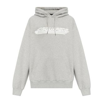 Dsquared2 Katoenen Logo Sweater - Heren - Sweatshirts & Hoodies - Grijs - Maat: XL Katoen