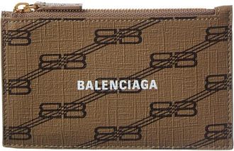 Balenciaga Bb Monogram Coated Canvas Card Case