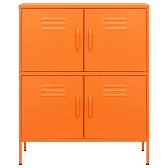 Berkfield Home Storage Cabinet Orange 80x35x101.5 cm Steel
