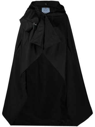 Prada Re-Nylon Gabardine cape - women - Recycled Polyamide - 40 - Black