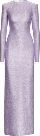 Oscar De La Renta Abito lungo lamé - Viola