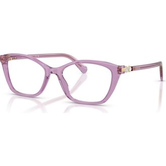 Swarovski 52mm Rectangle optical glasses in Violet at Nordstrom