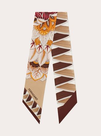 Ferragamo Women Giada print silk mini bandeau Beige