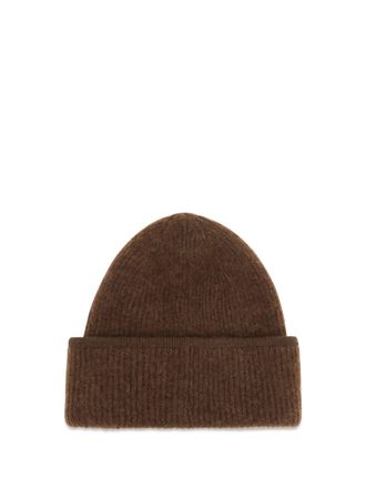 Jacquemus ACU00666AK00227 Gros Grain Ribbed Beanie - Brown