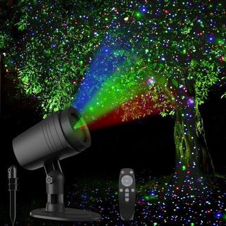 OEM L&aacute;mpara De Jard&iacute;n Impermeable Para Exteriores, L&aacute;mpara L&aacute;ser, L&aacute;mpara Proyector Cuadrada De Estrellas Rojas, Verdes Y Azules