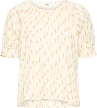 Ichi Blouses - Dames - Blouses - Beige - XL - Overhemden