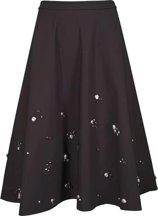 Dorothee Schumacher Gonna midi con decorazione - Marrone