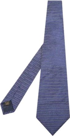 Valentino Pre-owned Silk home-office - Heren - Vintage Accessoires - Blauw - ONE Size - Leer - Vintage